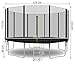 Produktbild MALATEC Gartentrampolin  Outdoor Trampolin mit Sicherheitsnetz und Leiter bis 150 kg Komplettset inkl.Außennetz 180/305/366cm 2215 (366cm/12ft)