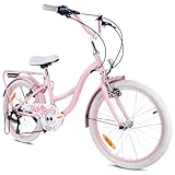 🌸 LA SÉCURITÉ AVANT TOUT 🛡️ Équipé de freins en V, le Flower Bike garantit un freinage efficace et sûr. Des éléments supplémentaires tels que les garde-boue métalliques avant et arrière, le protège-chaîne, ainsi que les réflecteurs avant et arrière et les réflecteurs sur les rayons augmentent la visibilité du vélo sur la route, assurant la sécurité lors de la conduite.