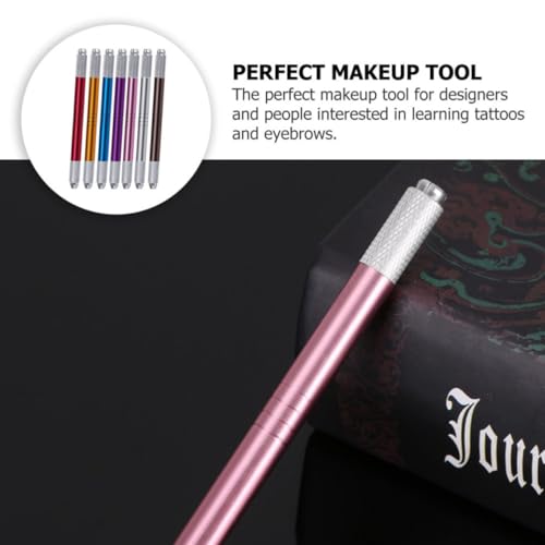 Lápiz manual de microblading para cejas con doble punta de aluminio en pack de 7 5