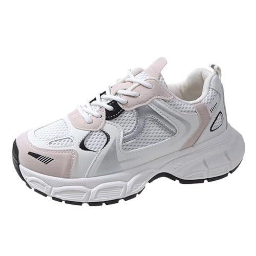 TERBOFIN Women's Mesh Breathable Running Tennis Shoes Platform Fashion Casual Sneakers Daddy Shoes Non Slip Gym Workout Walking Shoes for Girls