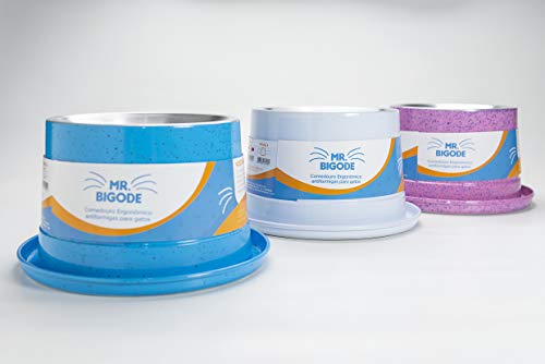 Comedouro Antiformiga para Gatos Mr. Bigode Rosa -250ml Nf Pet para Gatos, 250ml, Rosa