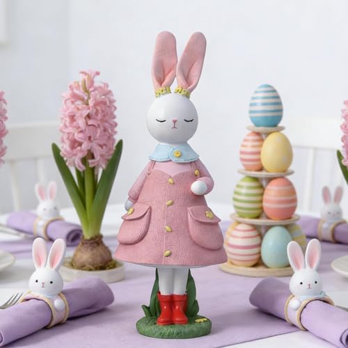 Figurines de table lapin mignon en cadeau d'anniversaire idéal