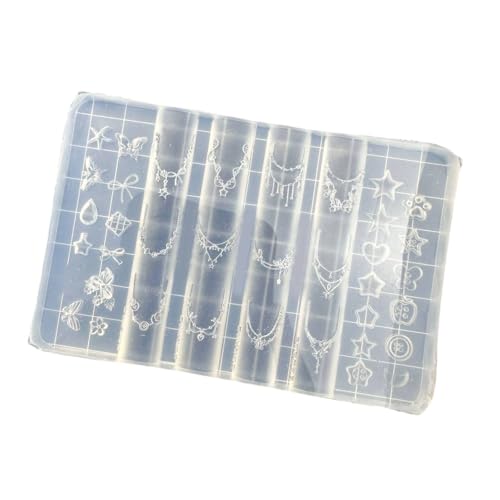 Moldes de silicona para decoración de uñas, herramientas de arte de uñas duraderas y reutilizables para artistas de uñas, entusiastas de la belleza, manualidades en casa y salón profesional