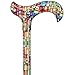 Royal RC Canes Mosaic Stained Adjustable Walking Cane – Stylish Lightweight Derby Cane for Men & Women with HD Patterned Handle – Designer Aluminum Walking Stick for Comfort & Fashion