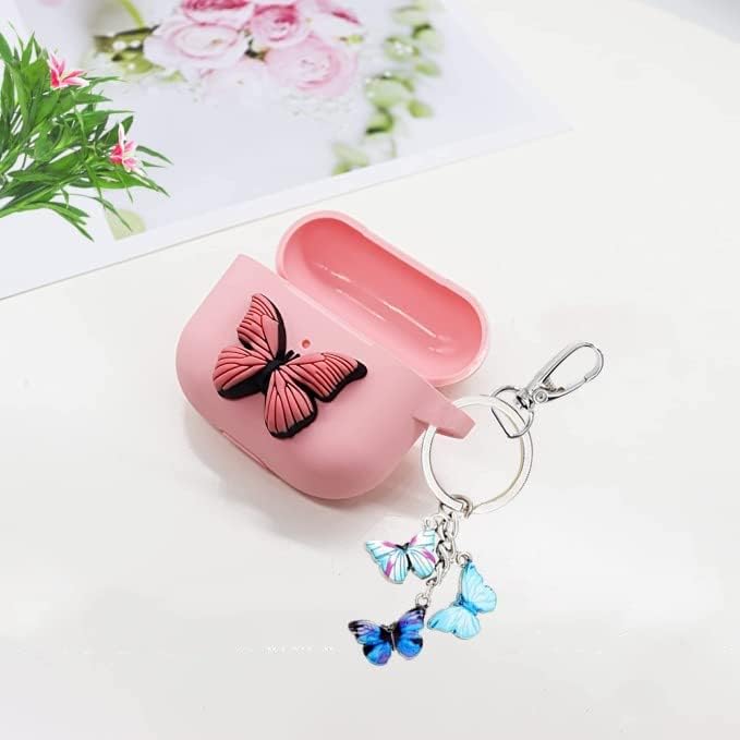 Miniatura 6 de Funda de mariposa para Airpod 3, bonita funda para Airpods de 3 generación para Apple AirPods de 3 generación (2021), divertidos accesorios de funda