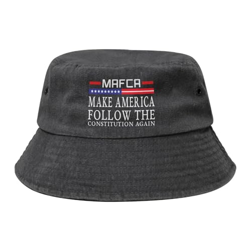 Qauirfe Make America Follow The Constitution Again Fashion Cowboy Denim Fisherman Hat Outdoor Fishing Cap Sun