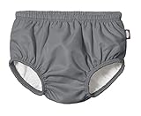 Made in USA Baby Girls and Boys Swim Diaper Cover Reusable Leakproof for Swimming Pool Lessons Beach, Charcoal, 18-24 Months