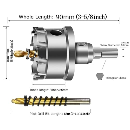 Broca sierra perforadora 24.5 mm acero inoxidable miniatura 2