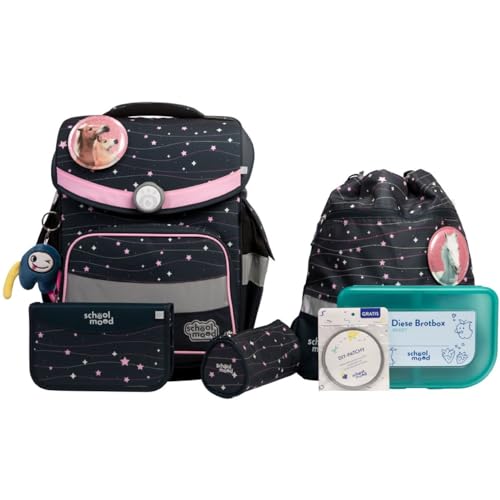 SCHOOL-MOOD Timeless Pro Schulranzenset 7-teilig 23,5L Stauraum...