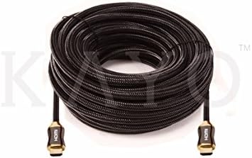 4K HDMI Cable -KAYO High Speed HDMI 2.0 Cable 18Gbps[Supports 4K HDR,UHD,3D,2160P,1080P,Ethernet]-Premium Nylon Braided HDMI Cord-Audio Return(ARC),Xbox 360,PS4/PS3 (40FT -1PK)