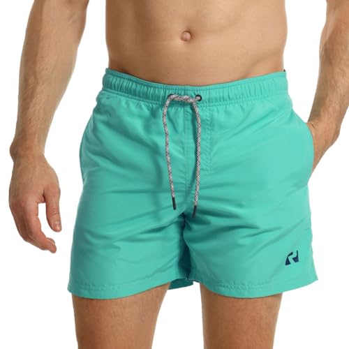 Ript Mens Performance Essentials Quick Dry Uv 50 Sun Protection Swim Shorts Trunks, Turquoise, L Uk - 2