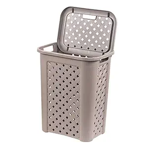 Cello Classic Plastic Laundry Bag/Basket, 50 Litres, Grey