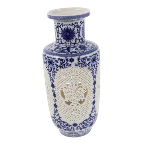 中国美術 古玩 景徳鎮製 菊紋様ミニ花瓶 文房具 置物 景徳鎮 孔雀牡丹文花瓶 中国 陶磁器 工芸 - アートの友社