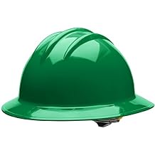 Bullard 33KGR Classic Full Brim Style Hard Hat, 6 Point Ratchet Suspension, Kelly Green, One Size
