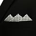 SHLAX&WING Checked Black White Handkerchieves Mens Pocket Square Silk Hanky