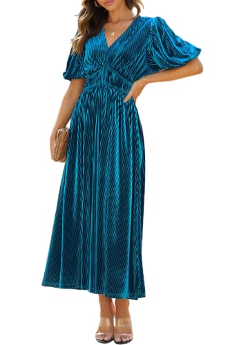 Image of Maxigerui Women's Velvet Maxi Dress Formal Dresses for Wedding Guest Dress