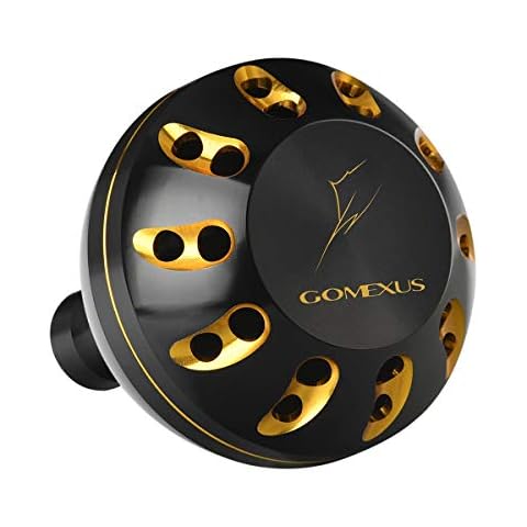 GOMEXUS Power Knob for Penn Clash Conflict 5000 - 8000 Shimana Stella SW 5000 - 30000 Shimano B Spinning Reel Handle Knob Direct, Daiwa BG Penn Battle II Drill Fitment Metal 45mm Cover