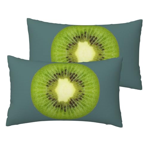 Taies d'oreiller aspect lin Kiwi Slice pour rénover vos coussins ternes