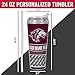 Rico Industries NCAA Southern Illinois Salukis Standard 24oz Personalized Tumbler W/Hinged Lid - Team Colored Travel Tumbler - Keeps Drinks Cold or Hot