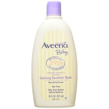 Aveeno Baby Calming Comfort Bath, Lavender & Vanilla, 18-Fluid Ounces Bottles Pack of 3