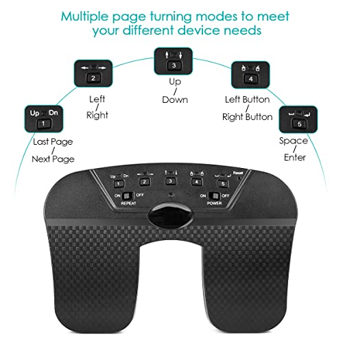 lifcasual Pedal virador de página sem fio Bateria recarregável integrada Compatível com iPad iPhone