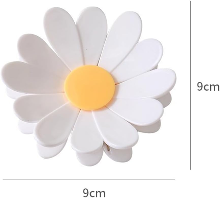 Cherry-Shaped Magnetic Food Clip & Fridge Magnet, Daisy Blossom Bag Clips, Magnetic Refrigerator Snack Sealing Clip for Snack, 1 Flower 6 Clips for Organizer,Kitchen,Office (4pcs)