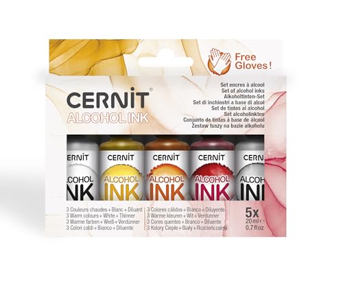 CERNIT CEASS007C - Un assortiment d'encres à alcool - Couleurs chaudes