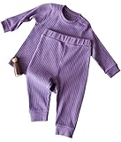 Baby Bio-Pyjama 2er Set inkl. Hose Bio-Baumwolle GOTS - Samtweicher & Atmungsaktiver Langarm Baby Strampler - Nachhaltige Premium Baby Erstausstattung Neugeborene (18-24 Monate (Gr. 86), Lila)