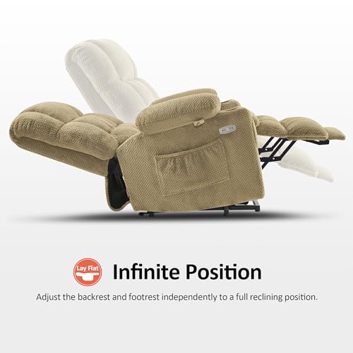 Image of MCombo Dual Motor Power Lift Recliner Chair for Elderly, Massage Heat 7890
