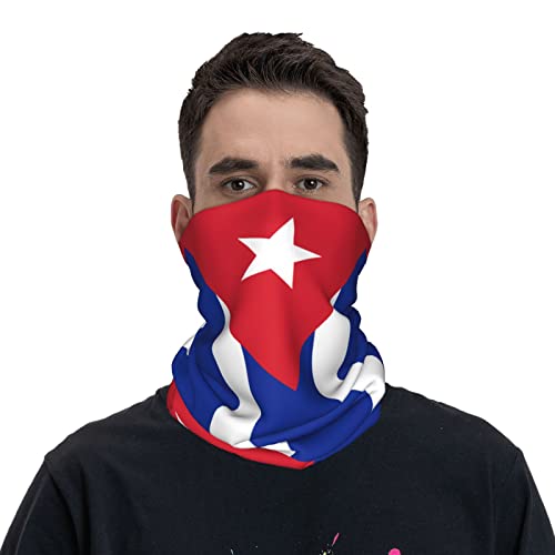 Cuba Seamless Neck Gaiter Face Mask Seamless UV Protection Shield Scarf Bandana for Motorcycle Cycling Riding Running Headbands White4