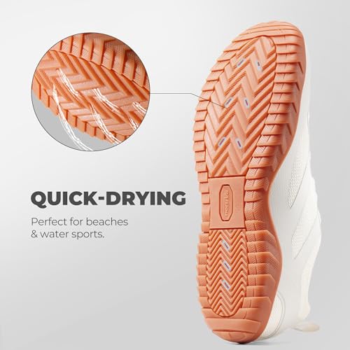 NORTIV 8 Barefoot Water Shoes for Women Men Minimalist Breathable & Comfortable Beach Swim Boat Pool Outdoor Walking Shoes, Zero Drop Sole, Seagull4