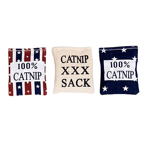 minkissy 3pcs Cat Toy Toys Catnip Bag Catnip Sack Toy Cat Nip Sack The Cat Bite Bag