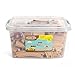 On Track USA Wooden Train Set 100 Piece Expansion Pack Train Track Set with Magnetic Engine Train Cars and Zoo Train, Compatible with All Major Brands, Comes in a Storage Container