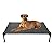 Veehoo Cooling Elevated Dog Bed, Portable Raised Pet Cot with Washable & Breathable Mesh, No-Slip Rubber Feet for Indoor & Outdoor Use, Large, Blue