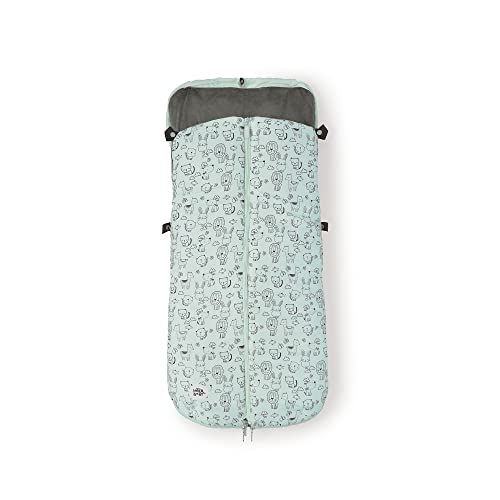Saco de Silla de Paseo UNIVERSAL-INVIERNO-IMPERMEABLE (animalito verde)