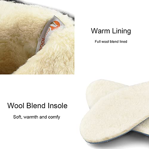 Comfy Moda Waterproof Winter Boots For Women, Wool Lined Warm Snow Boots, Suede Leather, Maya Black Size 10 #TOP3