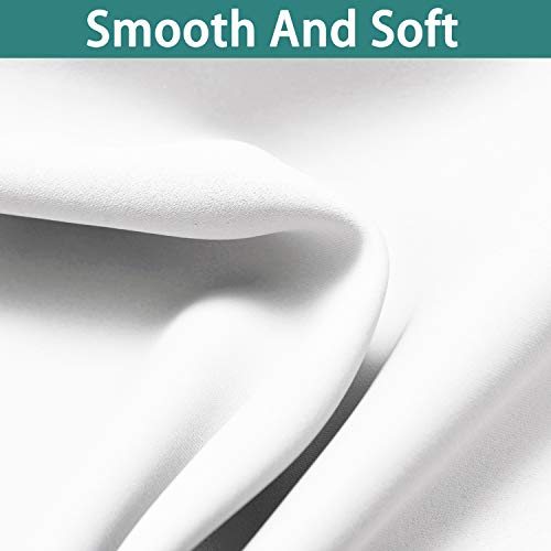 Image of Yakamok Full Shading Curtain for Patio Door,Thermal Insulated Backing Sliding Glass Door Drape with Silver Grommet for Villa(1 Panel, 100W x 84L, Pure White)