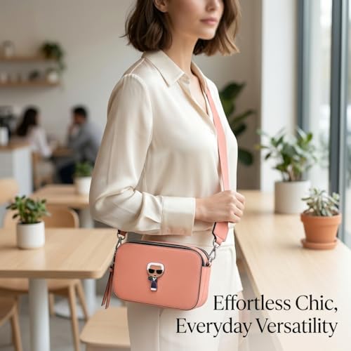 Image of Coivin & Kiein Crossbody Bags Women Trendy Snapshot Camera Bag, Small Shoulder Handbags Satchel (pink-2)