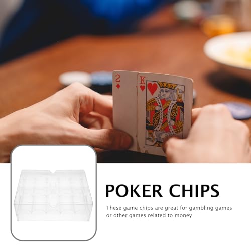 Boîte à jetons de poker acrylique rangement compact et transparent POPETPOP - 7