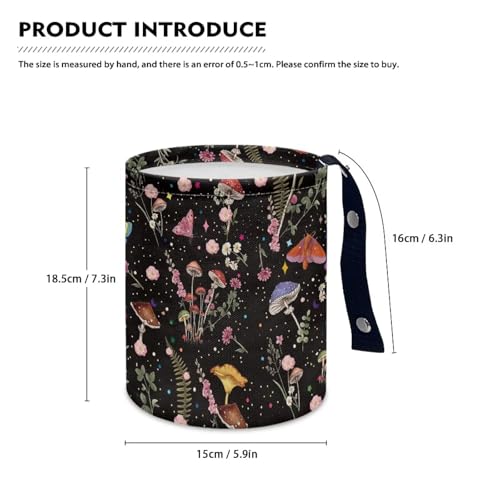 Image of Renewold Waterproof Car Trash Can Colorful Mushroom Flower Butterfly Car Trash Bin Portable Garbage Can for SUV Van Sedan Truck Hanging Bag for Headrest Front Rear Seat Automotive Interior Accessories