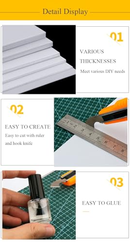 Plastico ABS flexible 200mm planchas reutilizables moldeables 5 hojas 5