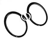 Gloss Black Head Light Lamp Trim Cover Set for Mini Cooper S R52 R53 2001-2006