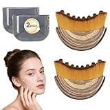Only Romee 2 PCS Lymphatic Contour Face Brush, Ultra-Soft Facial Dry Brush for Lymphatic Drainage & Jawline Sculpting, Gentle Face Massager Tool for Puffiness Reduction, Skin & Glowing Complexion