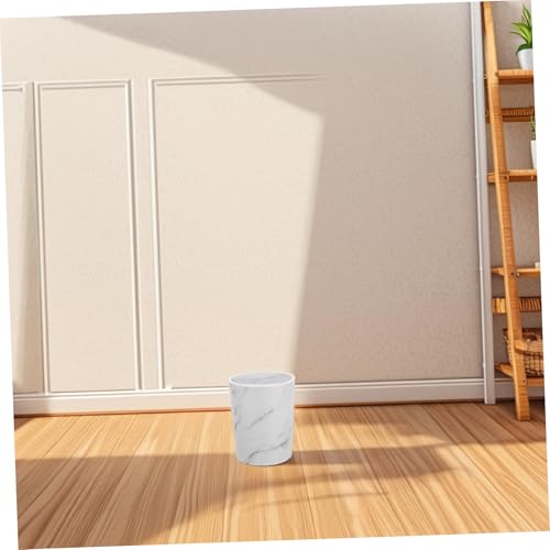 Poubelle plastique Alipis blanche petit format avec anneau - 6