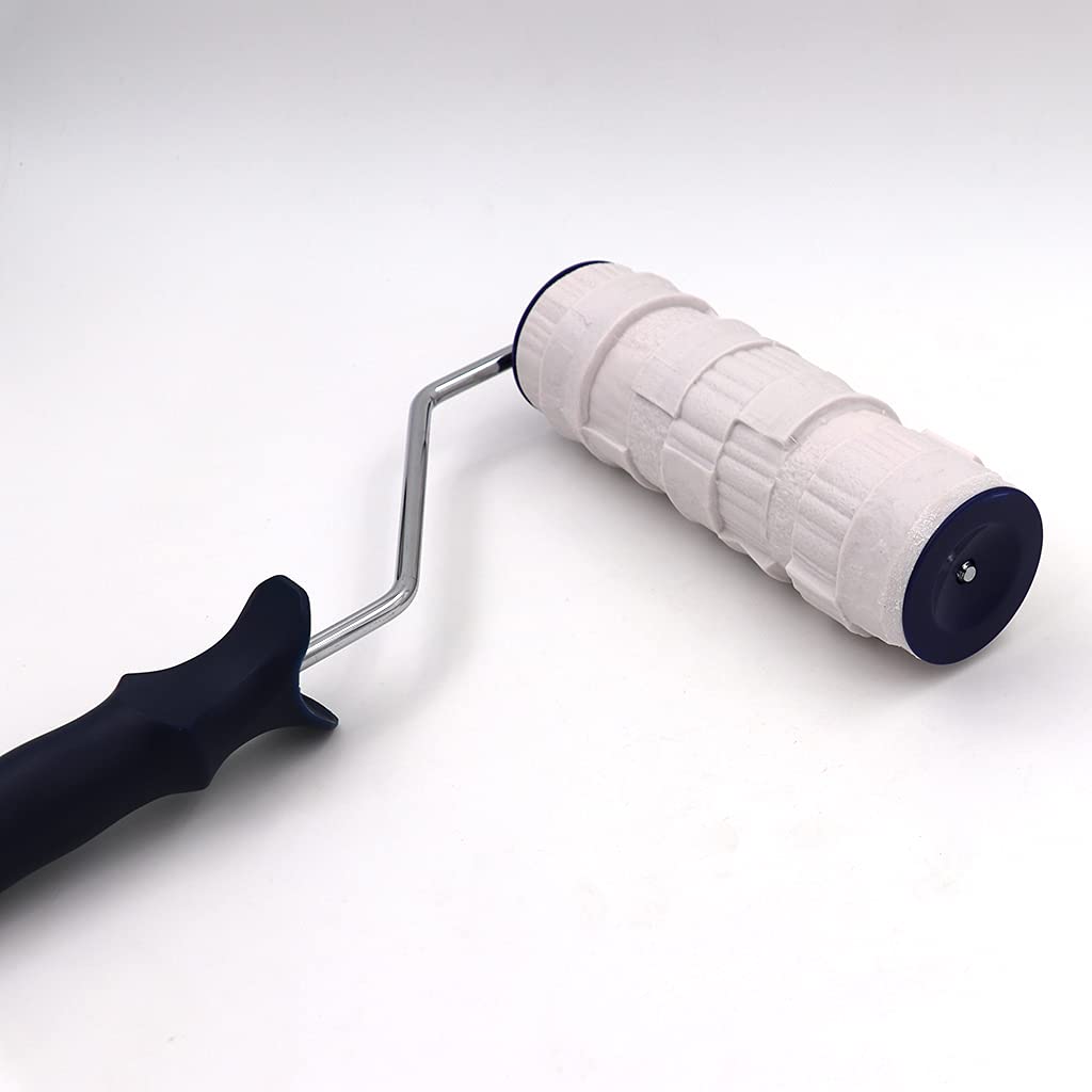 Kit de rodillos,Rodillos de pintura,Rodillo de pintura portátil con patrón de 8 "Rodillo de goma decorativo Patrón de ladrillo de imitación Cilindro de estampado Rodillo de pintura Rodillos de pintura
