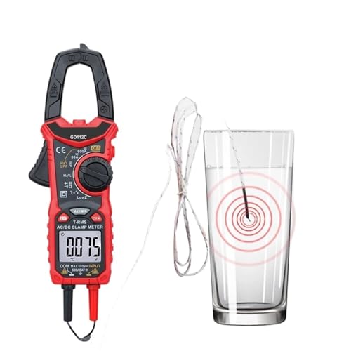 GVDA Pinza Amperimétrica Digital AC DC Corriente NCV Multímetro True RMS Capacitancia Ohm Hz Temperatura Voltaje Tester (GD112C) miniatura 4