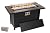45 inch Gas Fire Pit Table, Patio Outdoor Propane Fire Pits with Removable Lid & Waterproof Cover, 50000 BTU with Lava Rock and Alumium Frame Tables for Patio Garden(Black)