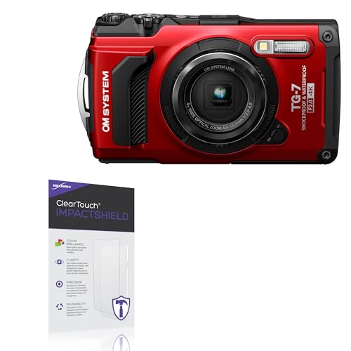 BoxWave Screen Protector Compatible with OM System Tough TG-7 - ClearTouch ImpactShield (2-Pack), Impenetrable Screen Protector Flexible Film