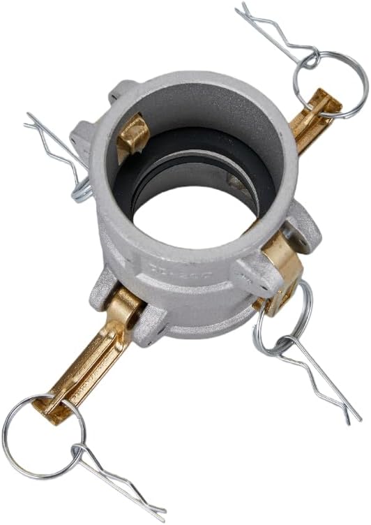 Aluminum Type DD Camlock Fitting Spool Coupler, 2" Female Camlock x 2" Female Camlock