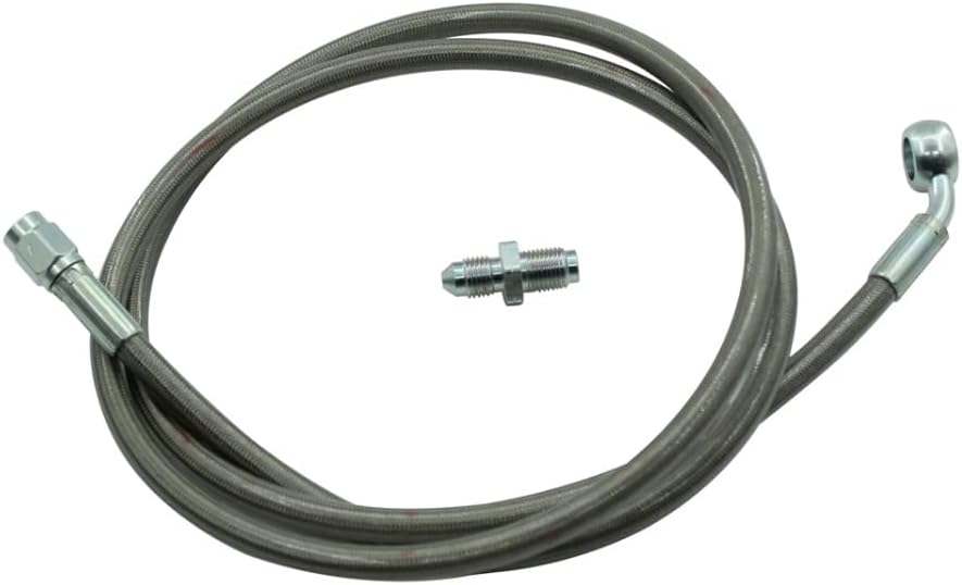 Clutch Line Master to Slave Cylinder Braided Cable Compatible with 2002 2003 2004 2005 Honda Civic Si